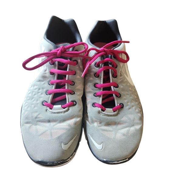 Nike Free TR Fit 3 Running Textured Gray Pink Tennis Shoes Sneakers Women's 8.5 - Picture 7 of 9